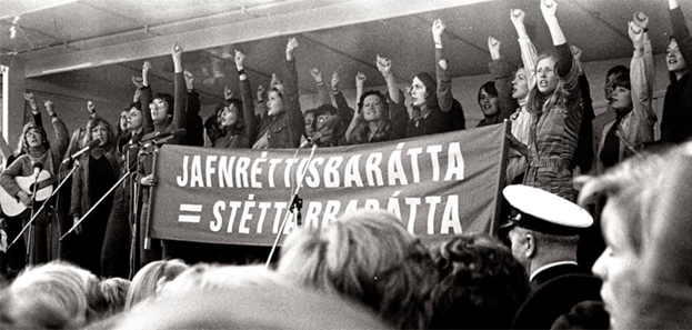 Marchers with banner 2