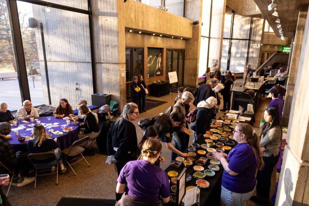 Empty bowls in O'Shaughnessy lobby