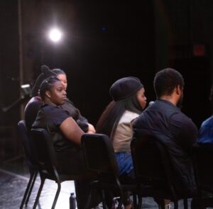 Aftermath panel on stage